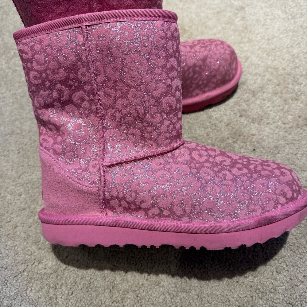 UGG Pink Glitter Leopard Boots